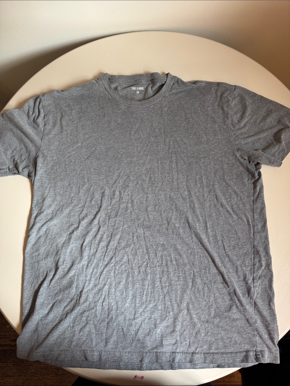 True Classic Super Soft Heather Gray Crew T-Shirt